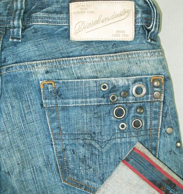 *HOT ITALY Men's DIESEL VIKER 8GZ STRAIGHT BUTTON Denim