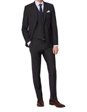 Men Suits 3 Piece Jacket Pants Vest Outfits Set Wedding Evening Party
