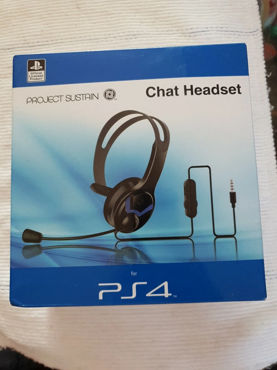 Project Sustain Wired Chat Headset for PlayStation 4 Black