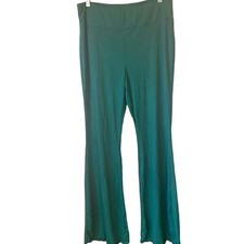 No Boundaries Stretch Flare Leg Casual Pull On Green Pants Women Size XL 15-17 