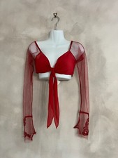 LA PERLA LIMITED EDITION BOLERO - SILK MIX - RED - SIZE UK 34 - NEW - RRP £499