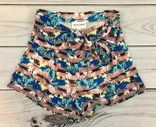Stitch Fix OLIVE + OAK Women’s S Tropical Palm Print Shorts Bow Tie Waist
