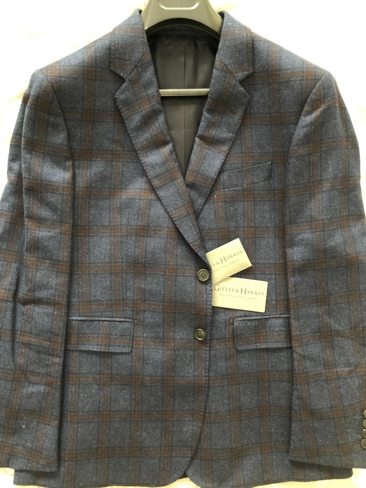 GIEVES & HAWKES Men's Blue Red Chk 100% Cashmere Luxury Jacket Blazer UK44S BNWT
Opens in a new wind