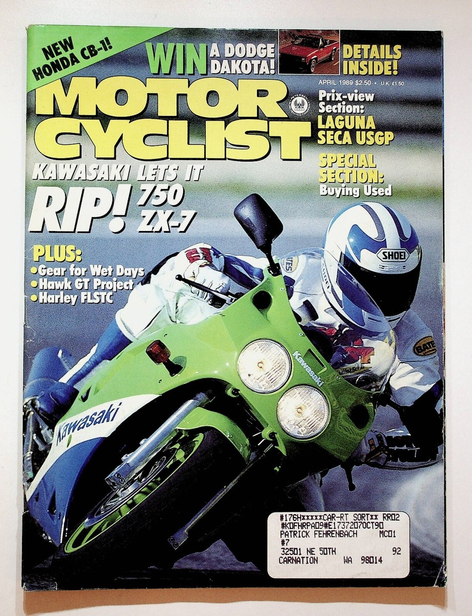 1989 April Motorcyclist Motorcycle Magazine Harley-Davidson
