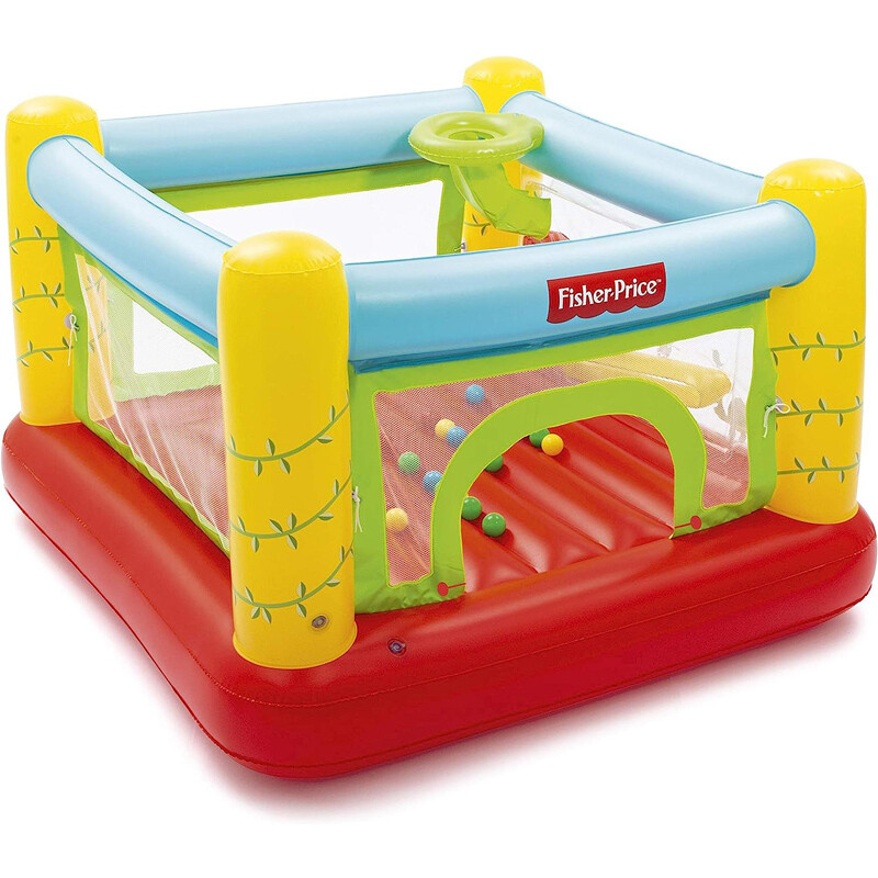 Castello Gonfiabile per Bambini 3 Anni FISHER PRICE 173x175x114 cm gioco bestway