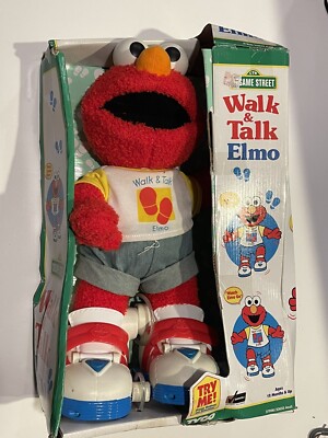 Vintage 1997 Sesame Street Elmo Walk And Talk Tyco Original  display picture 1