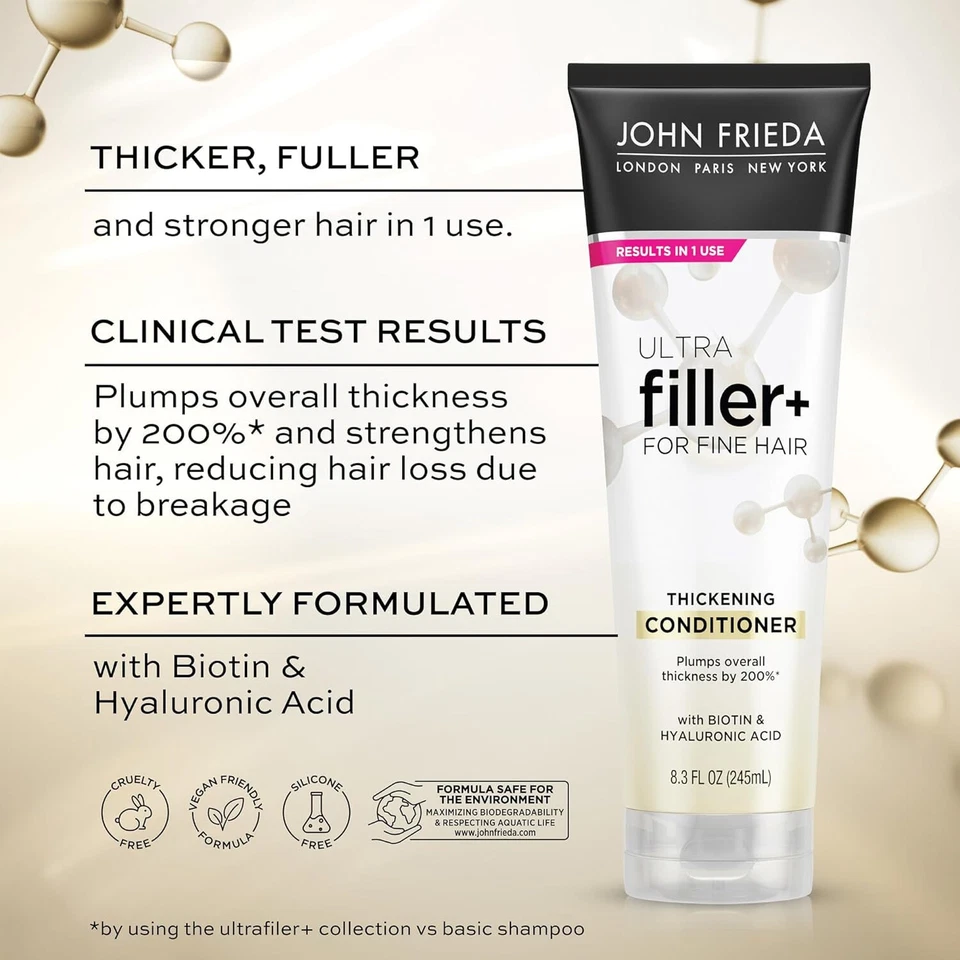 John Frieda ULTRAfiller+ Thickening Conditioner for Fine Hair, Volumizing... - Image 2 of 4