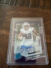 Deuce Vaughn 2023 Panini Clearly Donruss Rated Rookie Auto Purple /175 #58
