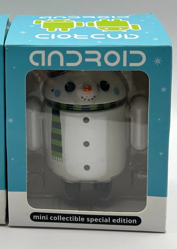 Android Mini Coleccionable: Copo de Nieve Muñeco de Nieve Android Campana Vacaciones de Navidad Foto 2 de 4
