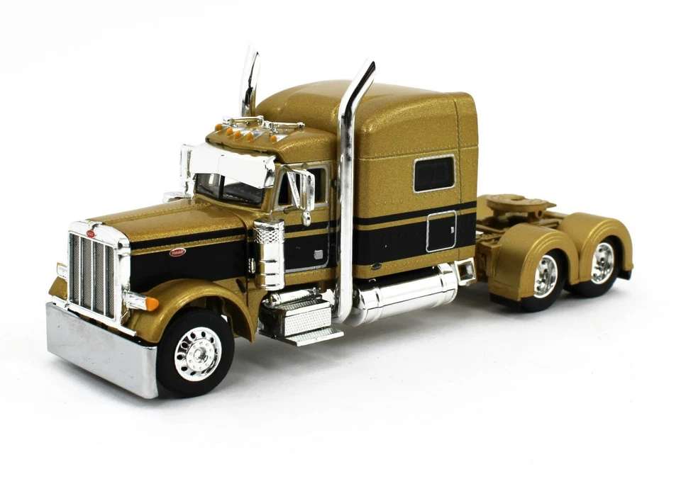 2022 DCP 1:64 *GOLD* Peterbilt 379 70" w/WILSON 50' Tri-Axle Grain Trailer NIB - Image 4 of 4