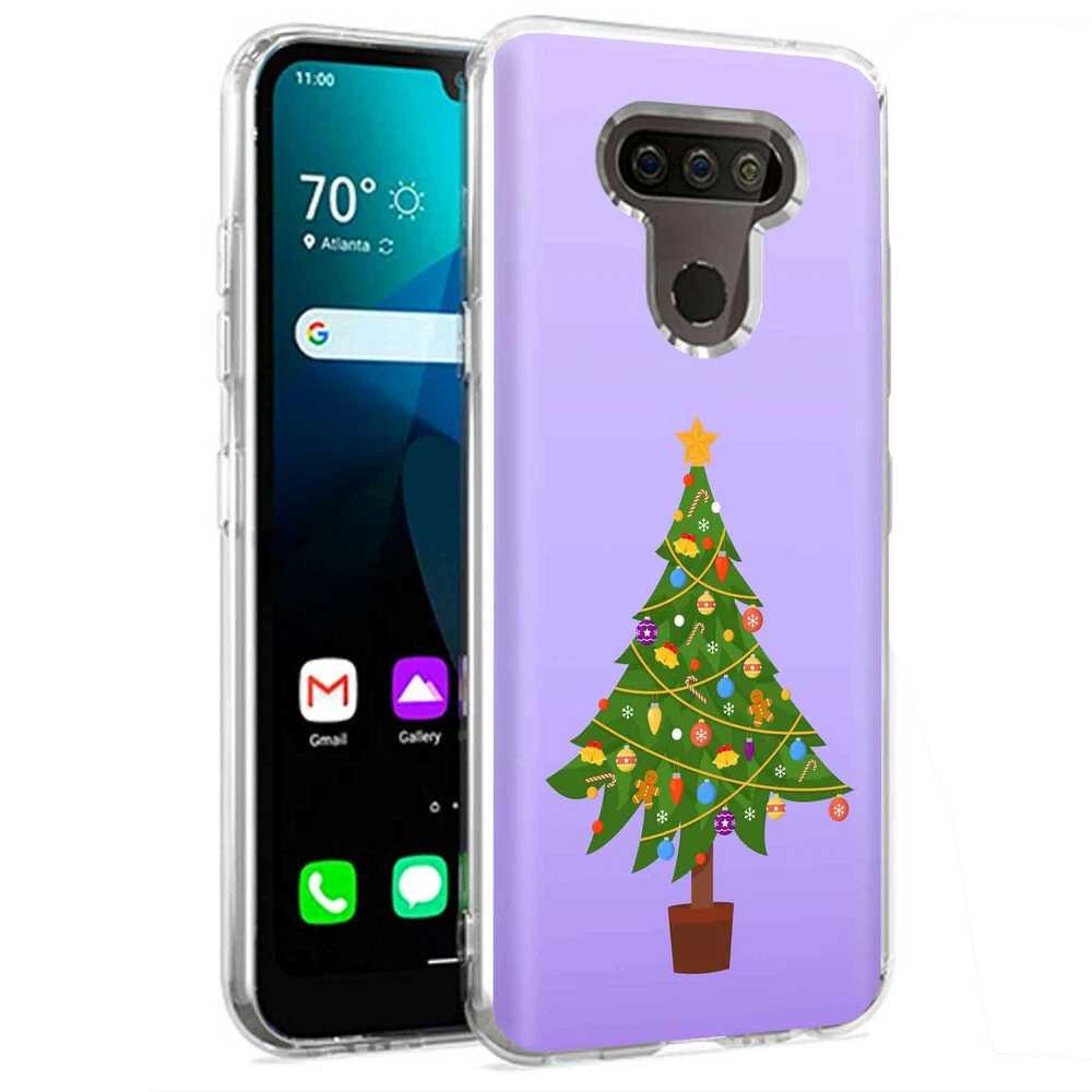 Phone Case for LG Harmony 4,Premier Pro Plus,K41, Xmas Tree Print