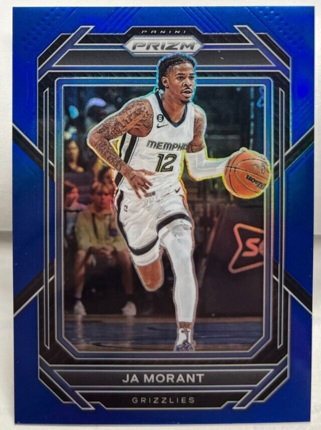Ja Morant 2022-23 Panini Prizm #200 - BLUE Prizm #'d 174/199 - GRIZZLIES