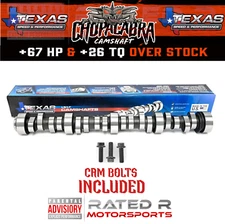 TSP Gen 3 Gen 4 GM Texas Speed LS Truck CHOPacabra Camshaft & Cam Bolts 5.3 6.0L