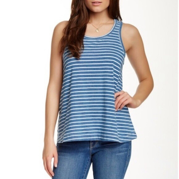 Women's $70 Splendid blue striped tank top! Size XS | eBay