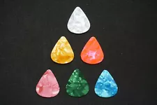 6PCS Guitar Picks Celluloid Plectrum (3XThin 2XMed 1XHeavy) USPS Fast Shipping