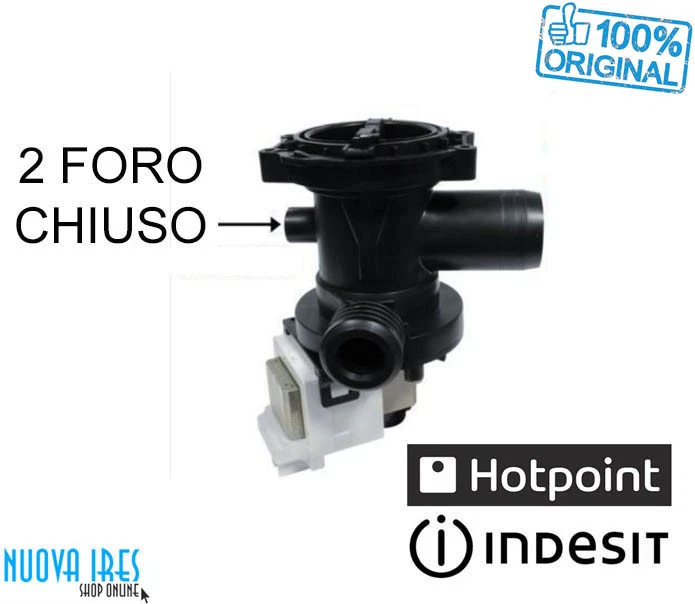 INDESIT ARISTON POMPA SCARICO ACQUA LAVATRICE CON FILTRO ORIGINALE C00119307