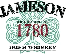 Jameson Irish Whiskey Iron On Transfer For T-Shirt + Light & Dark Fabrics #2
