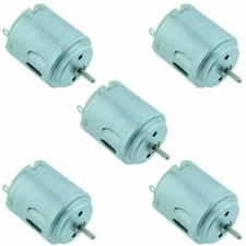 5 x Medium Torque Round DC Motor 1.5V to 4.5V 6600rpm