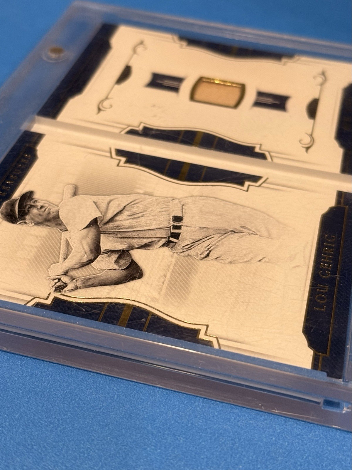 HOF Lou Gehrig 2018 Panini Gold National Treasures- Game Used Jersey /25 view 3