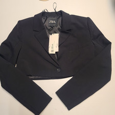 WOMEN'S ZARA CROPPED BLAZER Black SIZE S2010/765/800