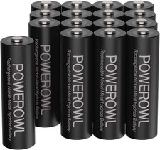 POWEROWL AA Rechargeable Batteries, 2800mAh High Capacity Batteries 1.2V NiMH Lo