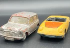 For repair: Vintage CORGI TOYS - AUSTIN SEVEN No.225 & LOTUS ELAN 'ESSO' No.318