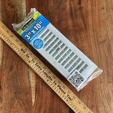 Decor Grates PL310-GY Plastic Floor Register Frost Gray 3" x 10"