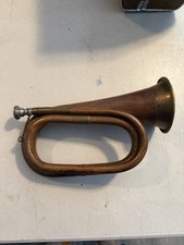 Antique Copper Brass Military Style Bugle w/ Mouthpiece