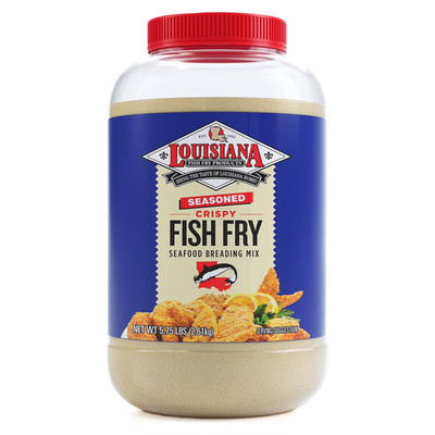 Louisiana Fish Fry Seasoned Seafood Breading Mix 5.75 lbs Bag   Crispy Coating.
