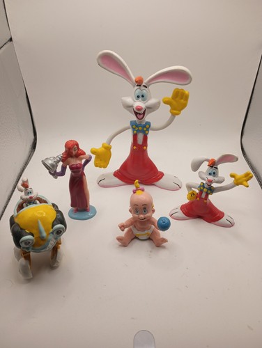 Roger Rabbit Lot Of 5 PVC & Bendy Jessica Rabbit