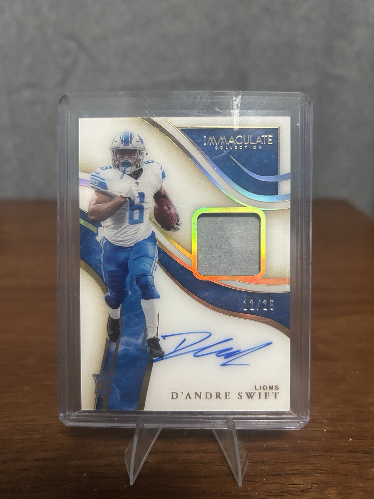2020 Panini Immaculate 9/25 Gold Rookie Patch Auto D'ANDRE SWIFT Lions RC RPA