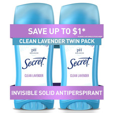 Secret Antiperspirant  Deodorant for Women, 24HR Protection, Lavender, 2.6 Oz 