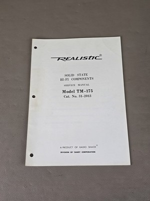 Realistic Solid State Model TM-175 Service Manual D-6372
