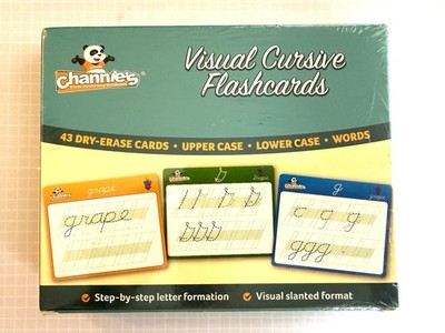 Channies Visual Cursive Dry Erase Flashcards New Sealed