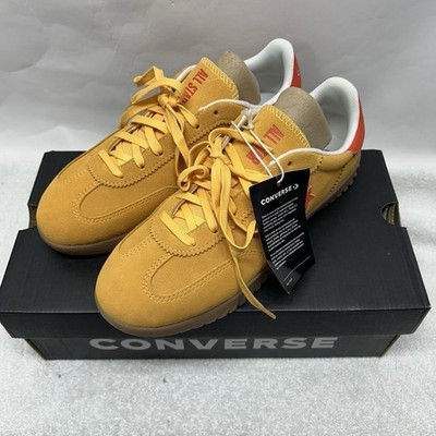 Converse Womens Size 7.5 Orange Run Star Trainer Suede Leather Sneaker Shoes