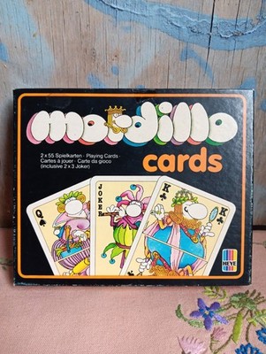 Mordillo Cards   HEYE   2 x 55 Karten   Rommé   Skat   Poker   1980er   Vintage