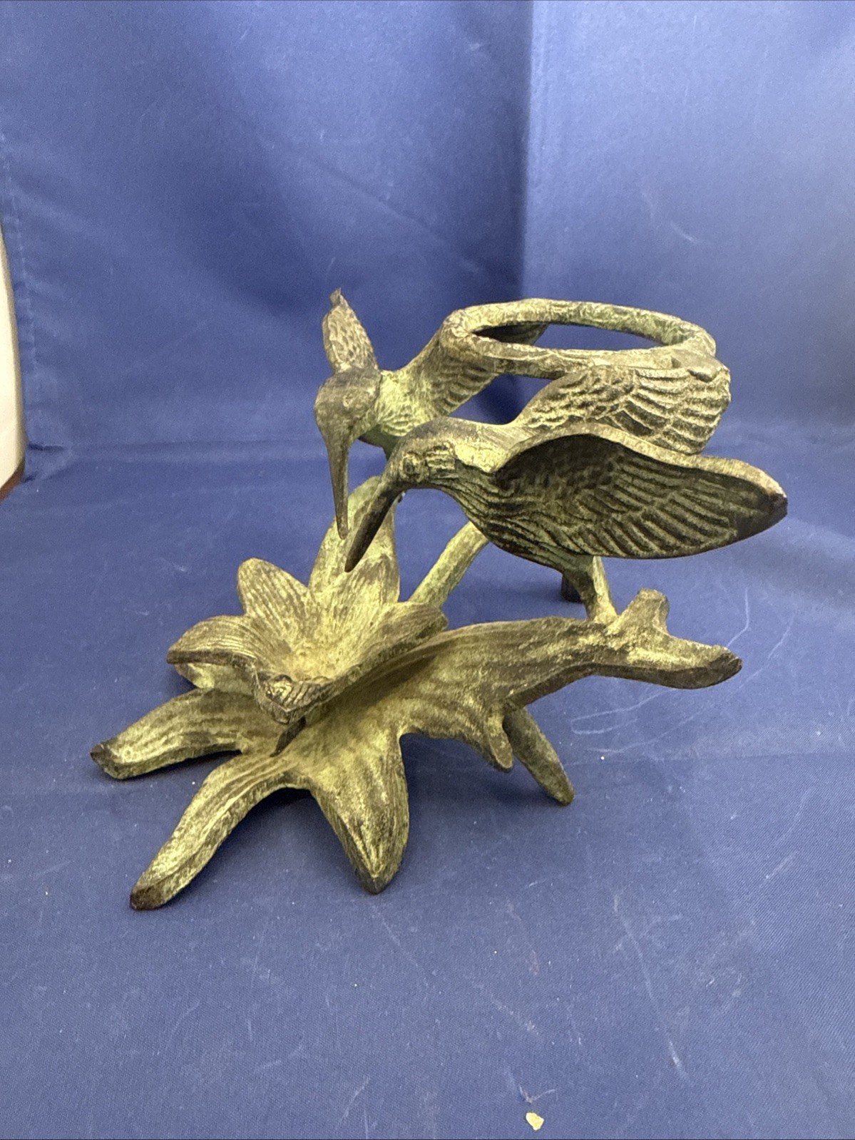 VTG Hosley Brass 2 Hummingbirds Figurine Decorative Sculptur