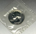 1964 Washington Proof Quarter U.S. Coin 25c Proof 25 Cents in mint cello - 2253