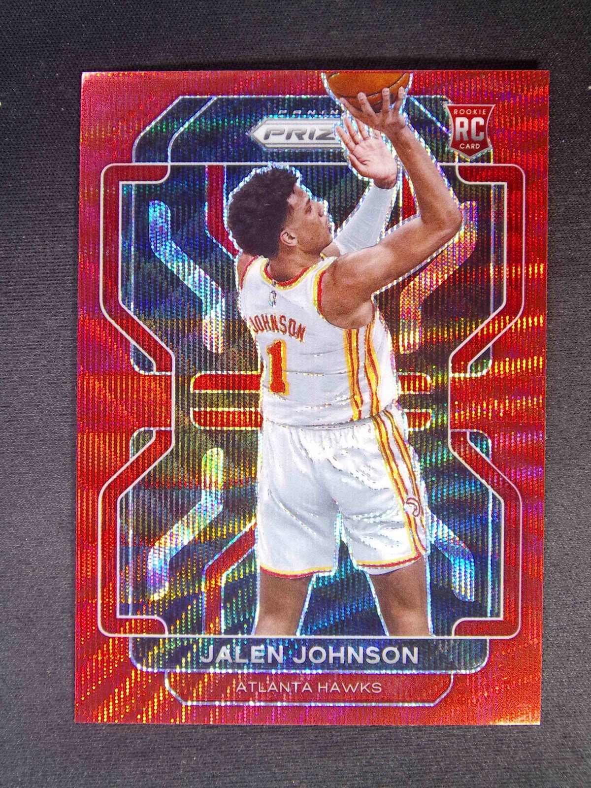 2021-22 Panini Prizm Jalen Johnson #305 RC Rookie Red Ruby Wave