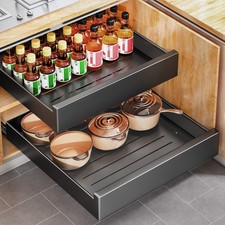 Pull out Cabinet Organizer, 21"Deep, 20"Wide Full-Extension Heavy Duty Slide ...