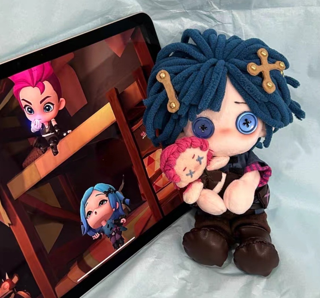 League of Legends: New Arcane Loose Cannon Powder&Vi Handmade Doll Collectibles