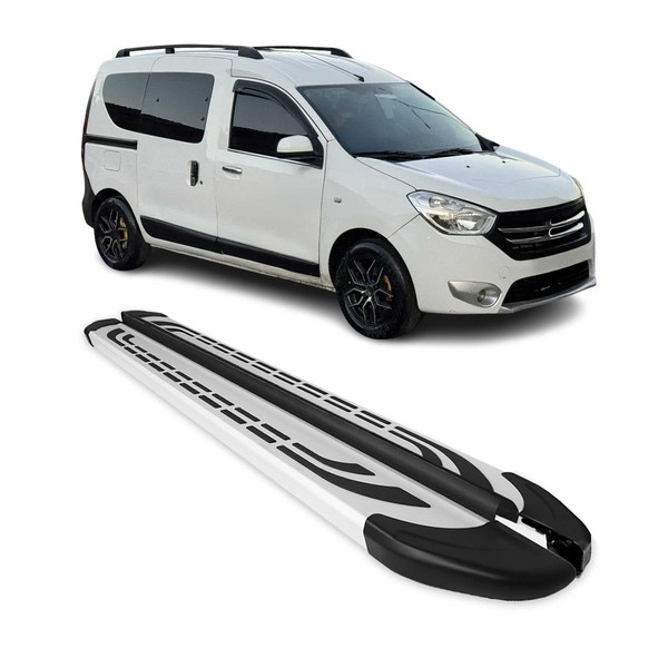 Alu Trittbretter Seitenschweller Seitenbretter FüR Dacia Dokker 2012-2021 Grau-image