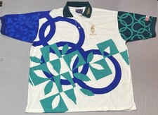 Vintage 1996 Atlanta Olympics Hanes Polo Shirt XL USA Made Cotton NWOT *Crisp*