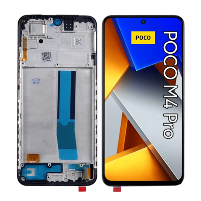 Display Touchscreen OLED für Xiaomi Poco M4 Pro 4G Rahmen Schwarz
