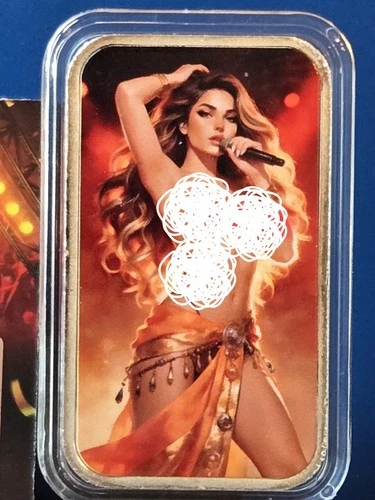 Bullion Baddies 1 oz silver bar "Sexy Camille Candela" Naughty edition W/COA