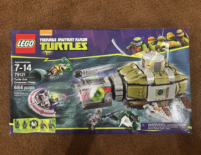 LEGO TMNT Turtle Sub Undersea Chase 79121 Retired Set 684pcs (2014) Damage box 