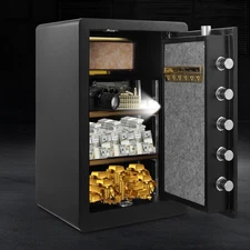 2.6cub/73L  Anti-Theft Steel Lock Safe Box for Cash with Alarm System