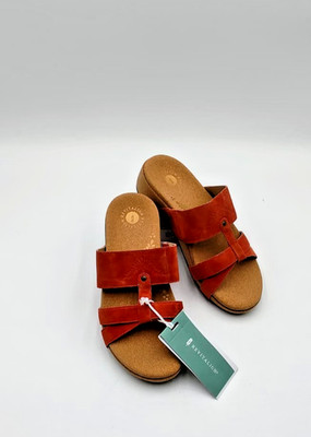 Waco Shoe Co Andover Baja Sandals Women's Size 9B Orange Suede NEW