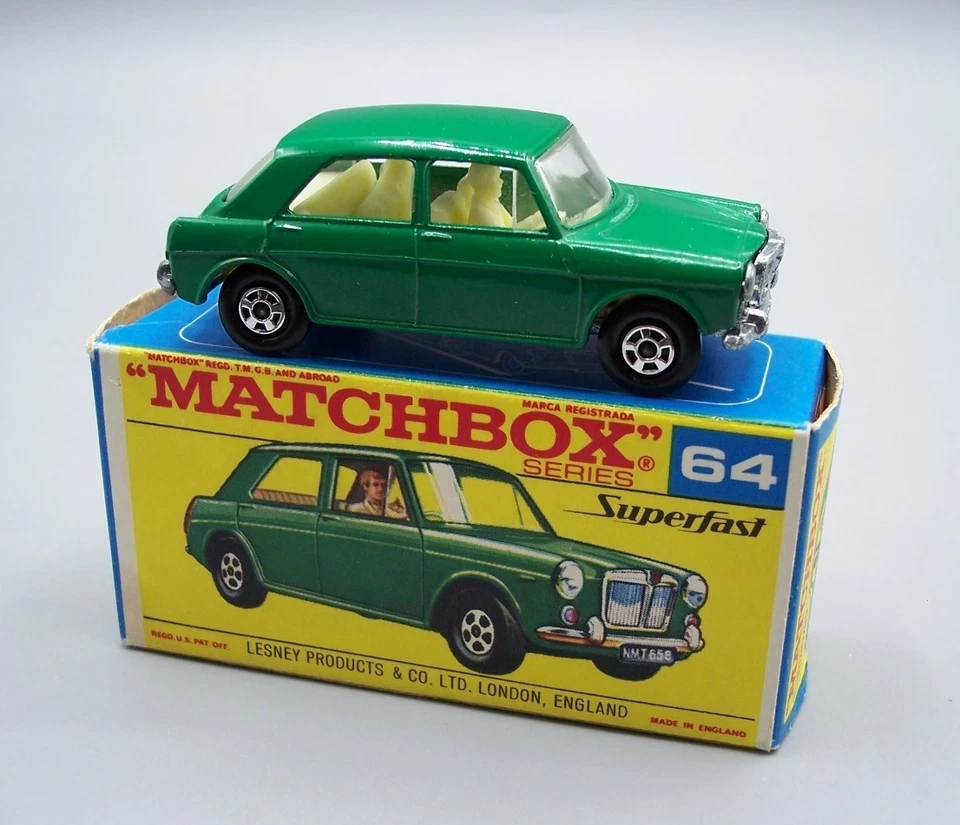 "MATCHBOX" *TRANSITIONAL SUPERFAST* SF-64 MG-1100 **GREEN** Near MINT BOXED - Image 2 of 4
