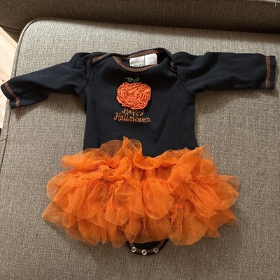 Koala Kids Size 6-9 Month Happy Halloween 1-Piece With Tutu